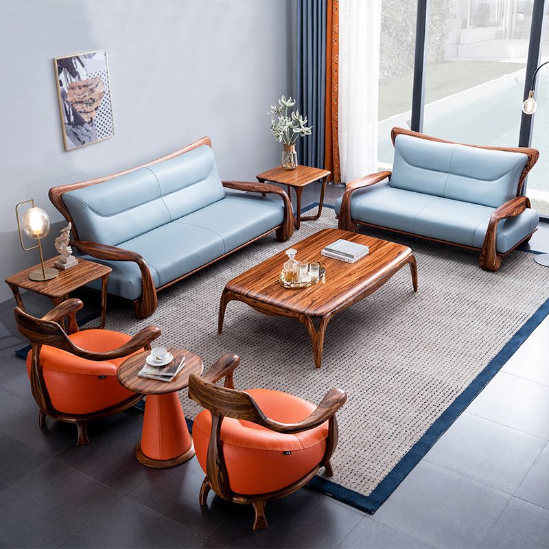 Wooden Frame Customized Sectional Sofa Seat Cushion Wooden Sofa Design