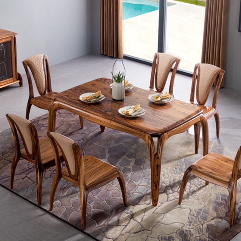 Wholesale Modern Luxury Rectangular Dining Table 6 Chairs Design Living ...